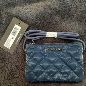 MZ Wallace Blue Quilted Crossbody mini bag